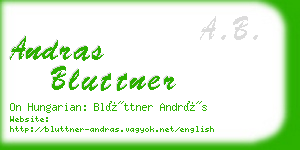 andras bluttner business card